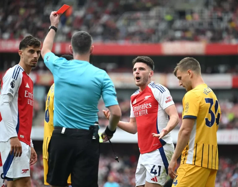 Arsenal fans ‘lost respect’ for ex-player after role in Declan Rice red card controversy