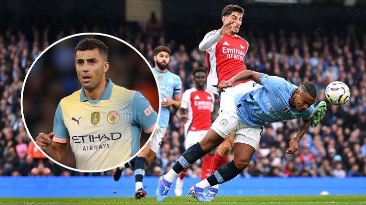 “Rodri eats his words: Man City’s reaction to draw raises questions about his Arsenal mentality criticism.”