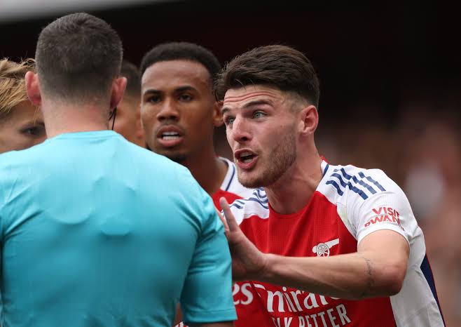 ‘Look at that’: Ian Wright hits out at Arsenal player for ‘jogging’ after Declan Rice’s red card