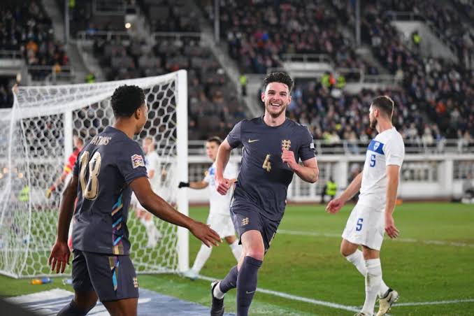 Arsenal fans spotted something ‘perfect’ Arsenal’s Declan Rice was doing before he scored for England